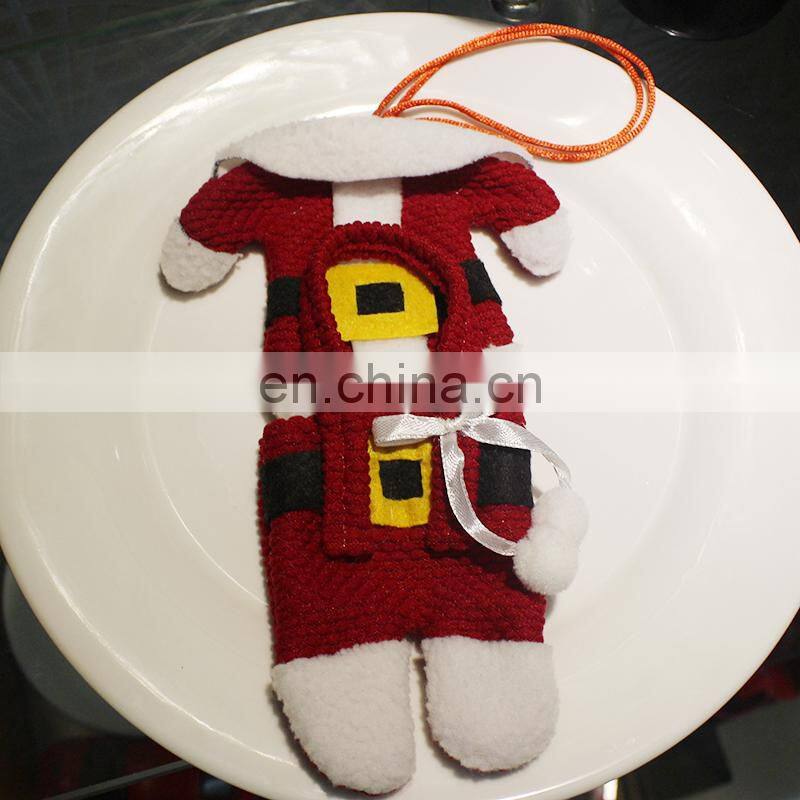 New Arrival Kitchen Tableware Holder Set Christmas Clothes Pants Knife And Fork Bag