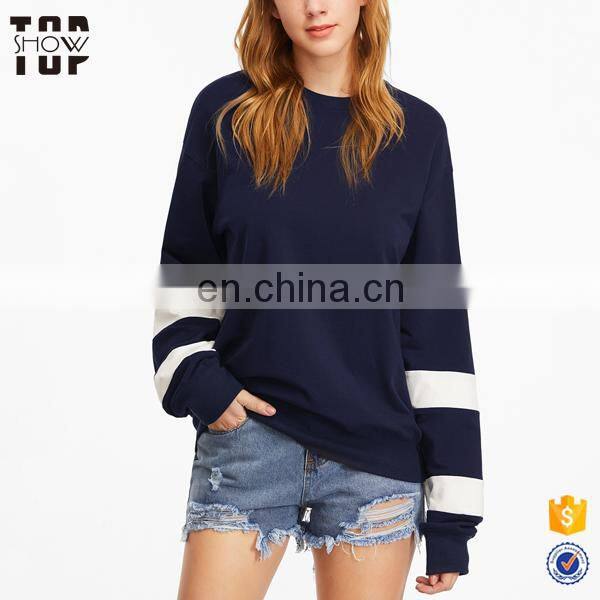Wholesale crewneck sweatshirt plain sweatshirt custom velvet bell sleeve mixed top