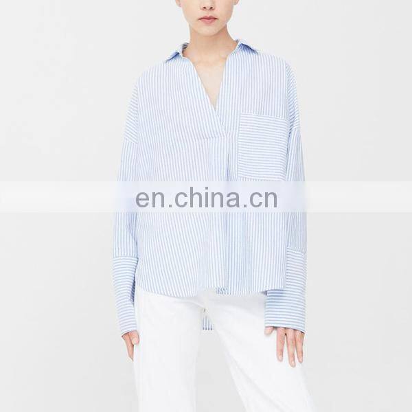 New model shirts 100% cotton oversize dart detail cotton shirt