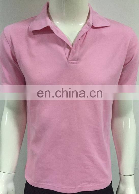 100% cotton polo t-shirt,classic polo t-shirt, tshirt pink plain cotton stock