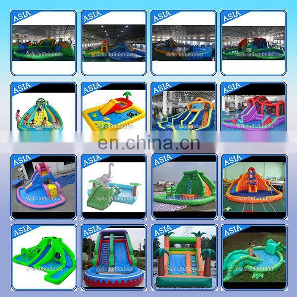 Colorful Wave Slide, inflatable wet slide, inflatable dry slide with 4 path