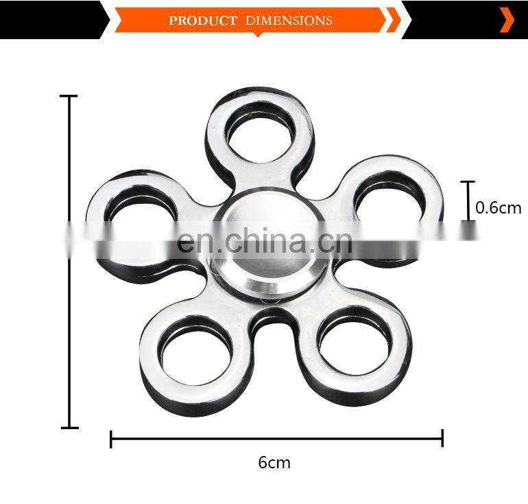 Shantou factory platinum metal finger spinner mini with high quality