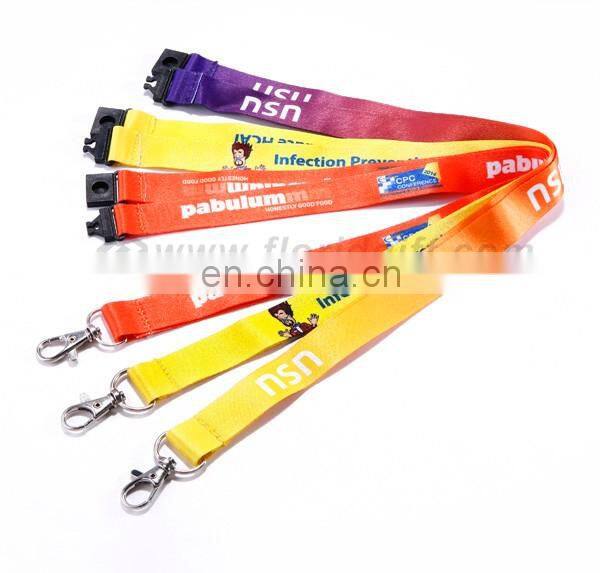 Hot sale polyester custom cheap heat transfer printing lanyards