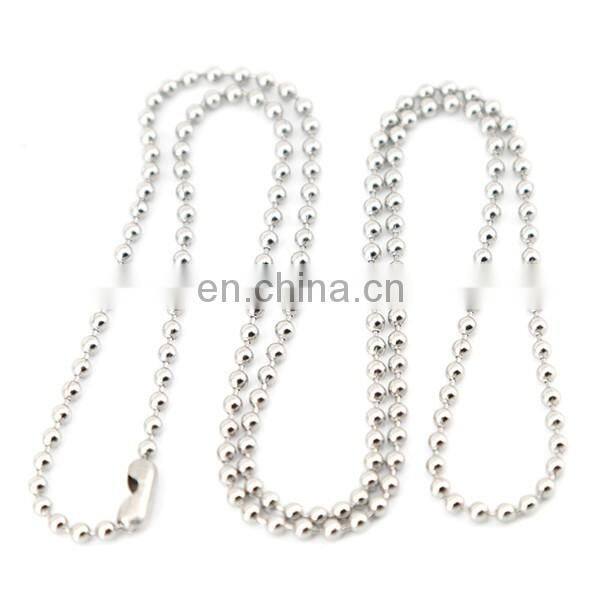 shiny stainless steel beas ball chains for dog tags factory