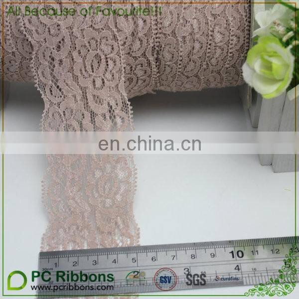 Stock 2" Trendy Elastic Embroidered Lace Trimming For underwear