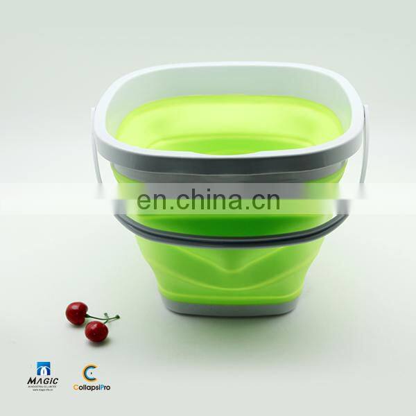 10L Square Collapsible Plastic Bucket