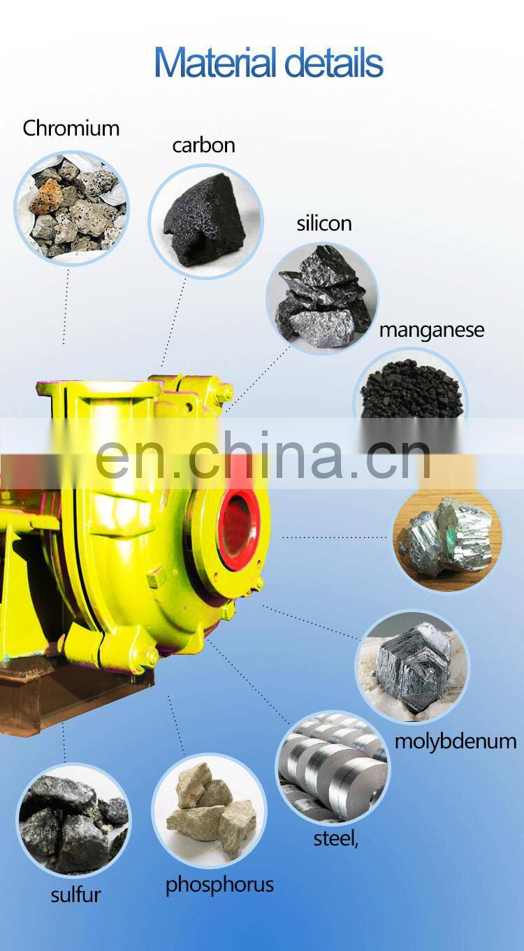 Heavy duty coal clay ceramic concrete centrifugal slurry pump