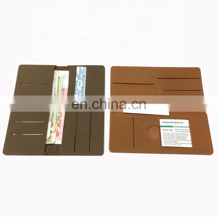 New Arriving Custom Silicone Card Holder Wallet Promotional Foldable Fashion Women Purse