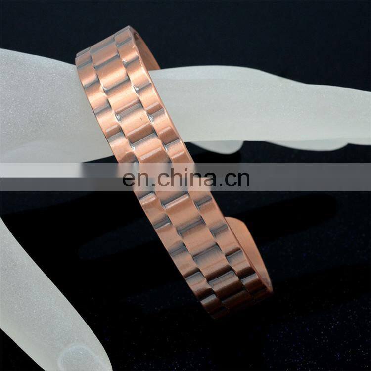 High powered magnets arthritis pain relief mens pure copper magnetic bracelet