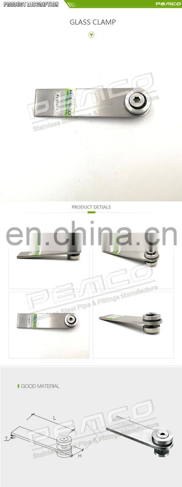 China manufacturer stainless steel 201/304/316 glass railing holders clip fittings balustrade glass clamp
