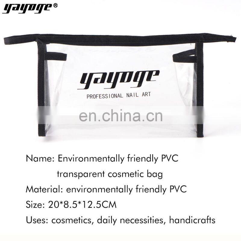 Hot Popular Clear PVC Transparent Cosmetic Bag nail salon use gel polish package private label oem