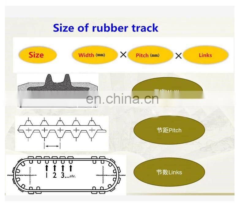 pc50 Rubber track pad for mini excavator steel track plate