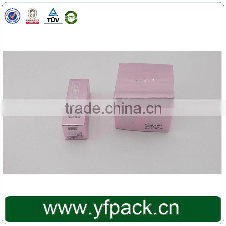 2015 Cheap free design professional custom cosmetic box packaging