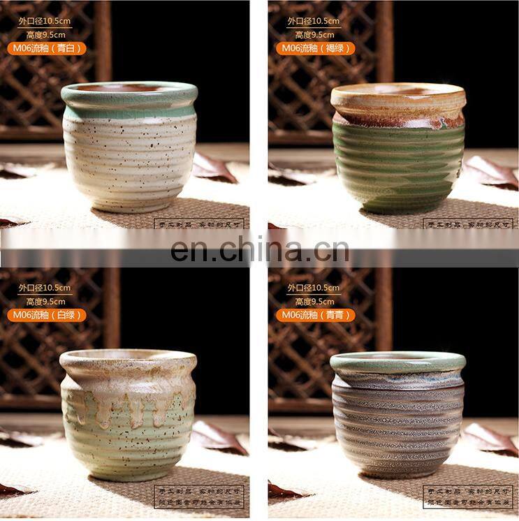 indoor and outdoor decorative glazed porcelain garden flower succulent pot