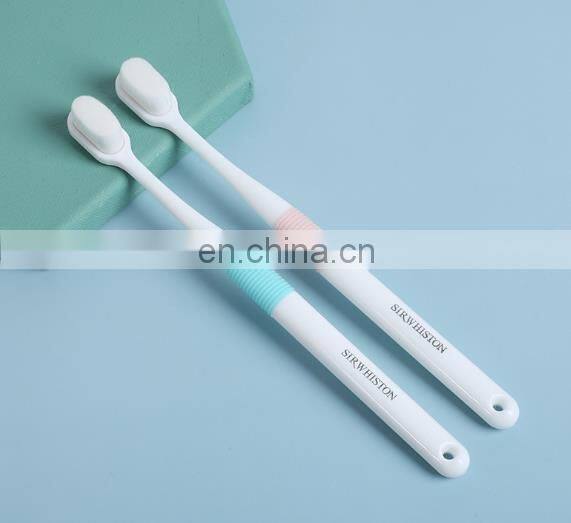 3pcs/set family 3 pcs/pack OEM Carbon fiber plastic Soft Bristle toothbrush for adult