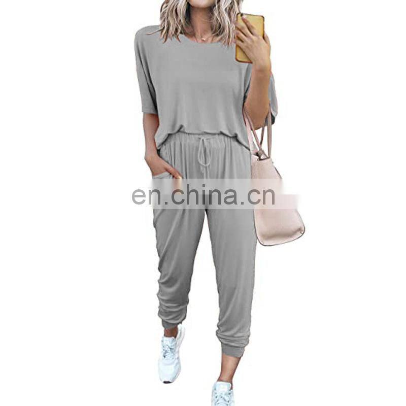 New Products 2021 Ladies Long Sleeve Bodysuit Jumpsuit 3 Piece Set Ladies Stacking Jogging Set