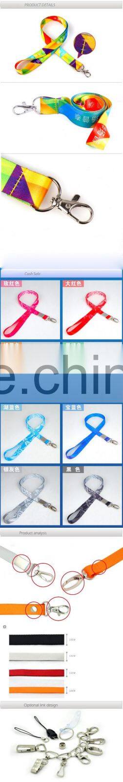 promotion cheapest heat-trasfer polyester lanyard for card/keychain