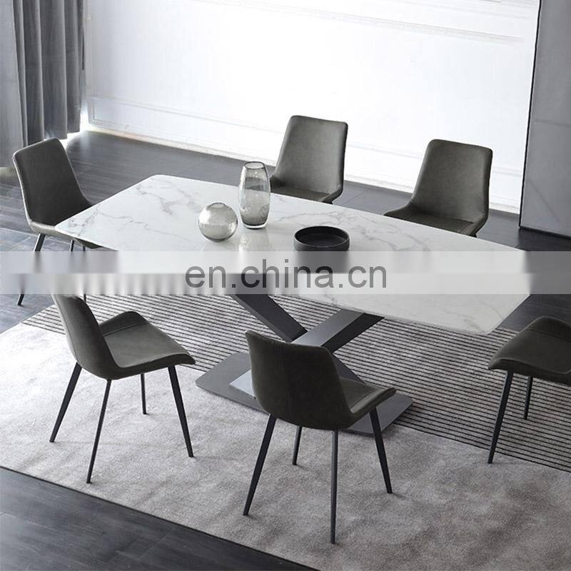 modern style round marble dinning table set dining room furniture
