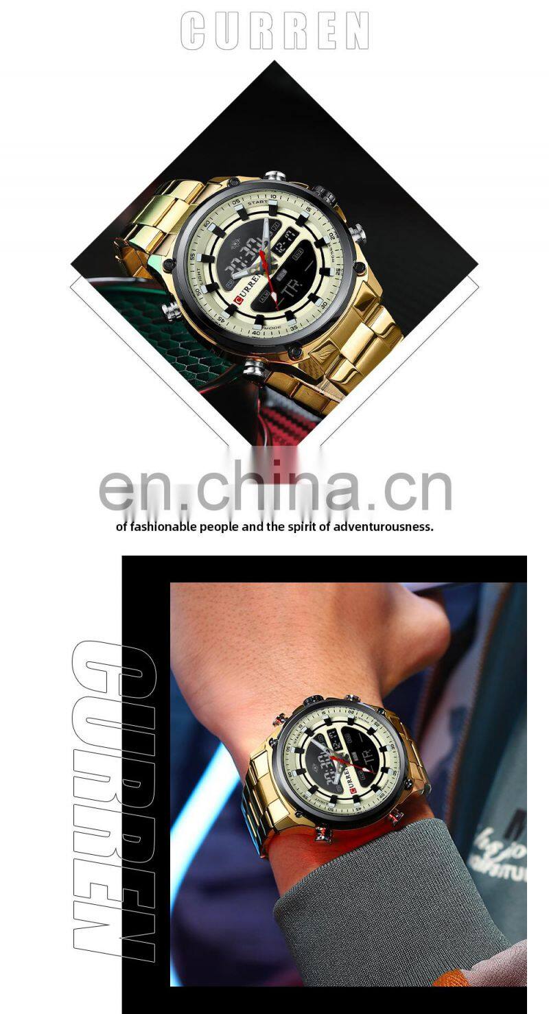 CURREN 8404 Top Luxury Brand Mens Watches Waterproof LED Quartz Digital Sport Fashion Men Wrist Watch