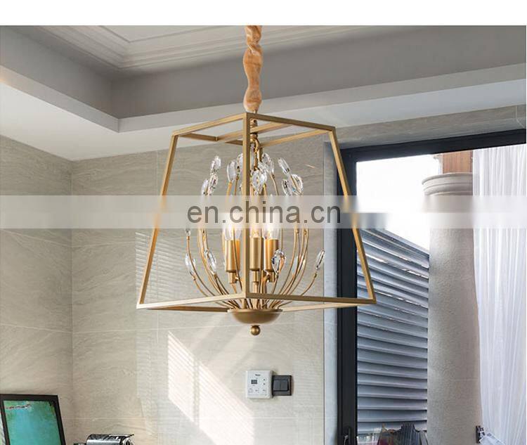 New design modern 3-lights crystal pendant light foyer flower lamp hallway