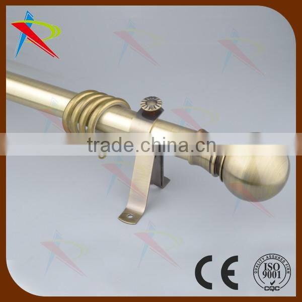 Extendable complete eyelet metal curtain pole with metal ball finials