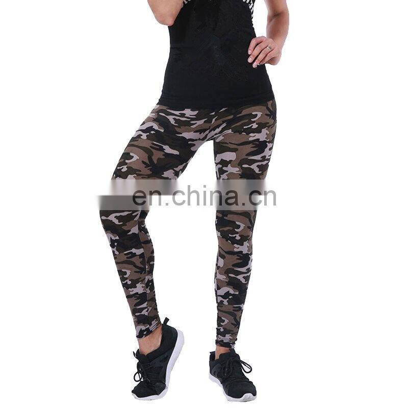 Wholesale Custom Made Women Leggings High Elastic Skinny Camouflage Legging