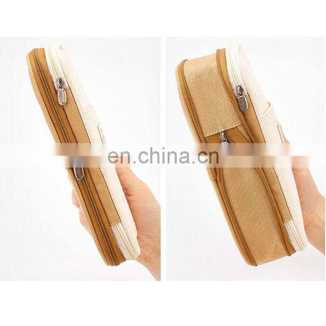 Amazon High Large Capacity Multifunction Cute Custom Canvas Kids Pen Holder Pencil Case