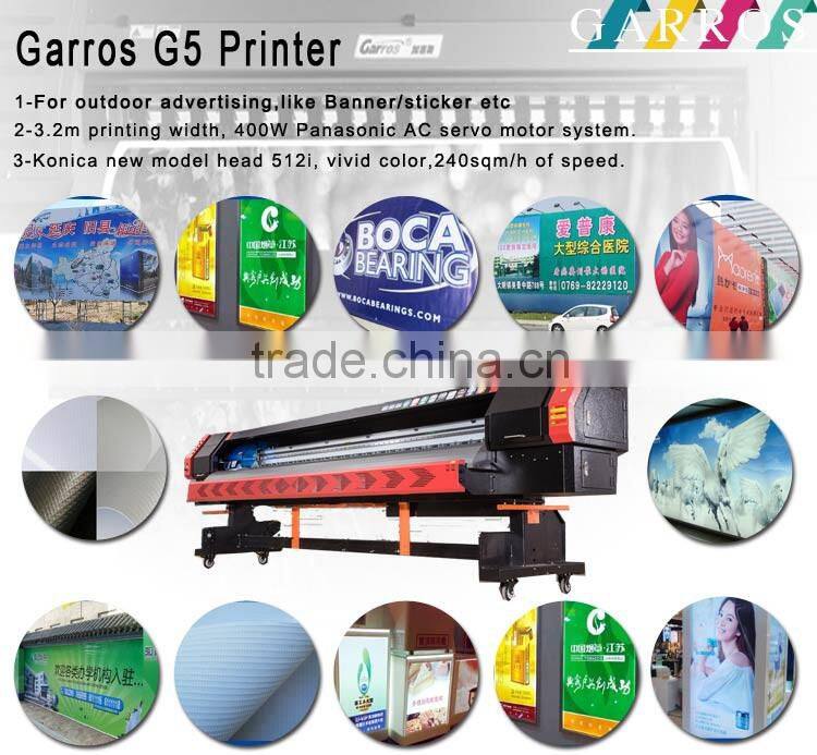 Konica Plotter Printer Solvent ( 240 sqm/h)Garros With KM-512iLNB-30PL Heads