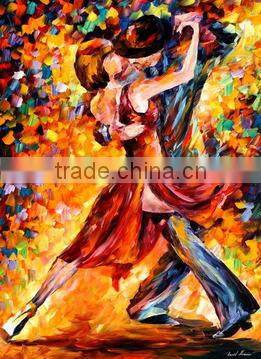 dancing people modern oil painting