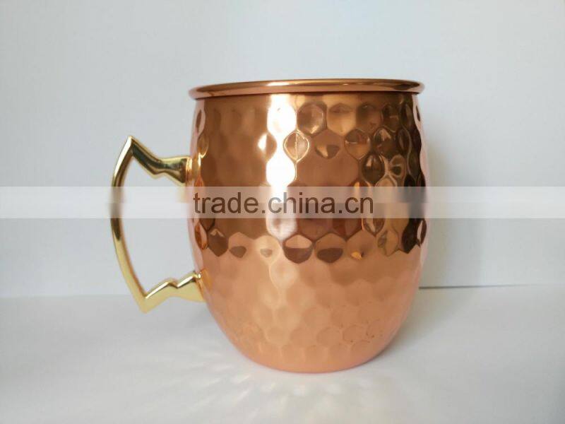 16oz/18oz Copper tisan Barrel Hammered Copper Moscow Mule Mug/Copper Mug