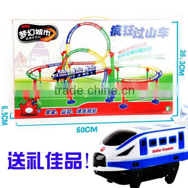Intelligence early education high speed orbit toys, with train and light