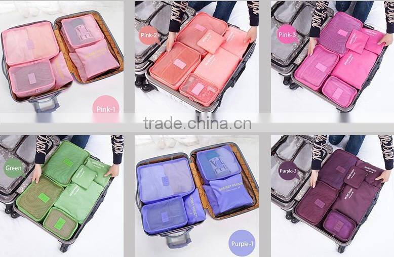 6PCS/Set High quality Mesh Bag Travel Bags Women