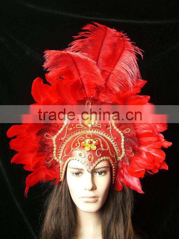 Beautiful headdress with Ostrich feather for girls/women/ladies