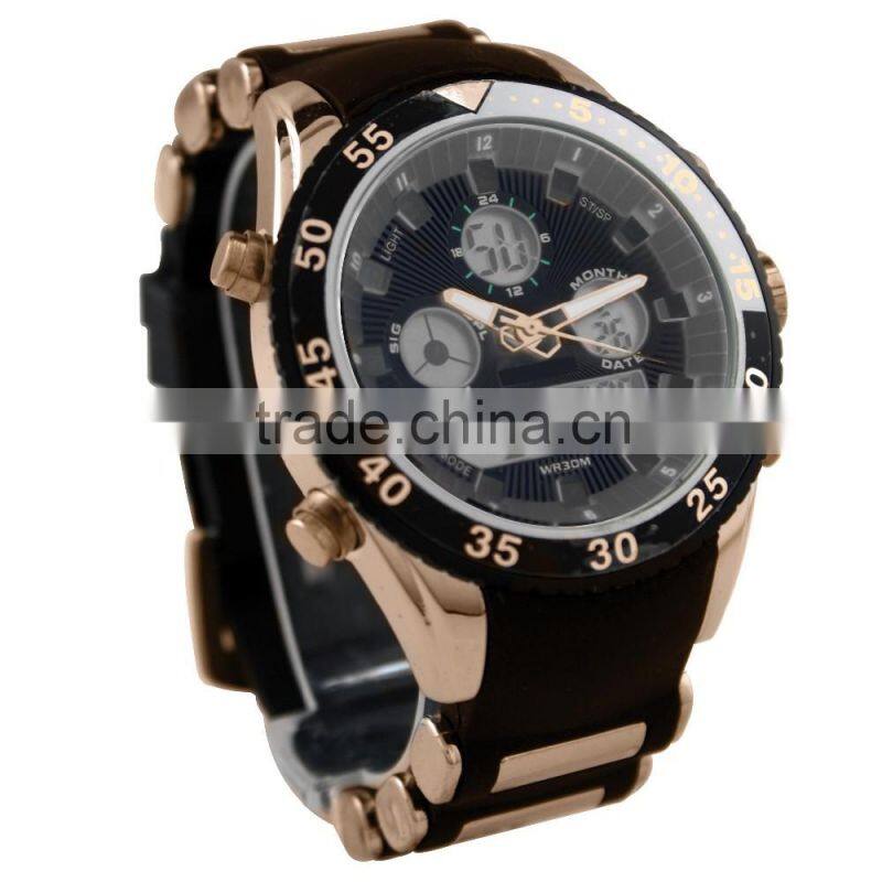 FT1635 Factory price 3 hands with digital stainless steel sport watch