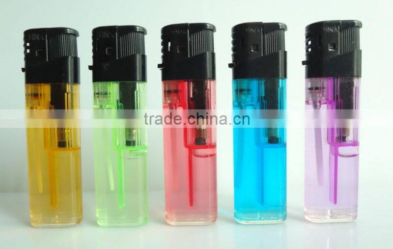 cheap price transparent disposable lighter black head electronic cigarette lighter