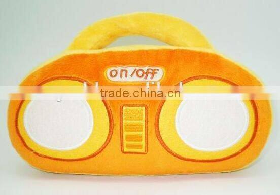 plush radio pillow/Novelty FM Scan Radio in Pillow Shape/cute FM radio toys