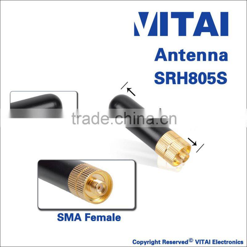 VITAI SRH805S 144/430MHz 10W 2.15dBi SMA/BNC Connector 15cm Handheld Radio Antenna