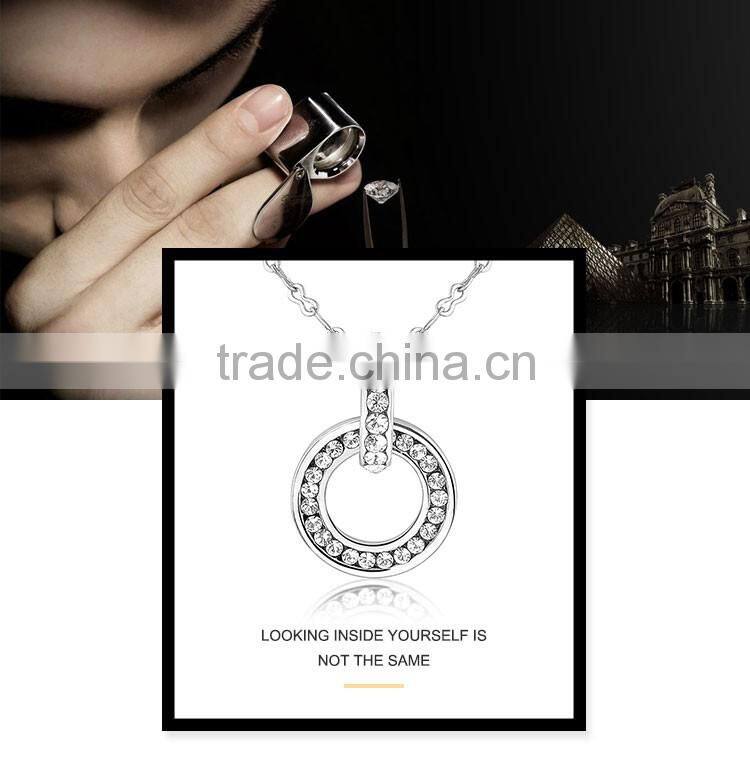 Flash white Jewelry necklace with round pendant torque