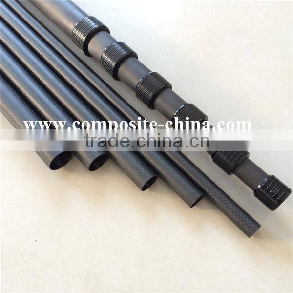 Portable carbon fiber microphone boom pole