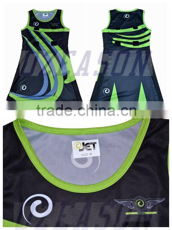 hot sale soft oem design pattern netball jerseys dreee uniform