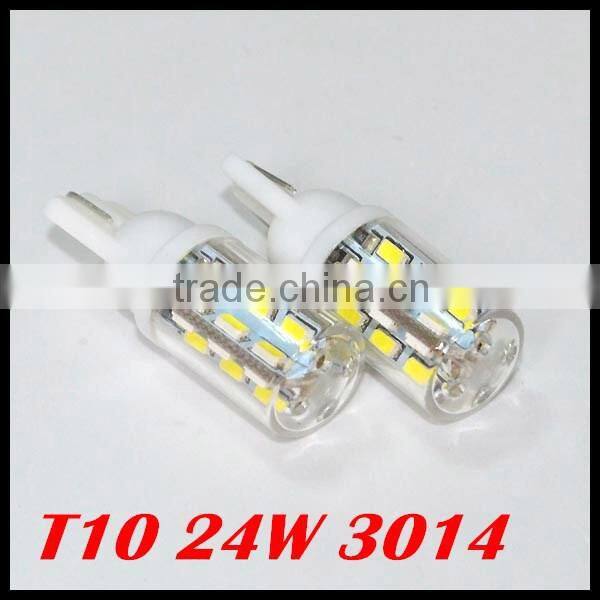 wholesales price 3014SMD 24W W5W 194 T10 led Auto led Car led Free Shipping