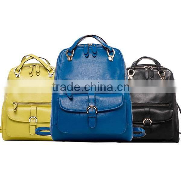2014 New Genuine Leather Backpack bags for girls