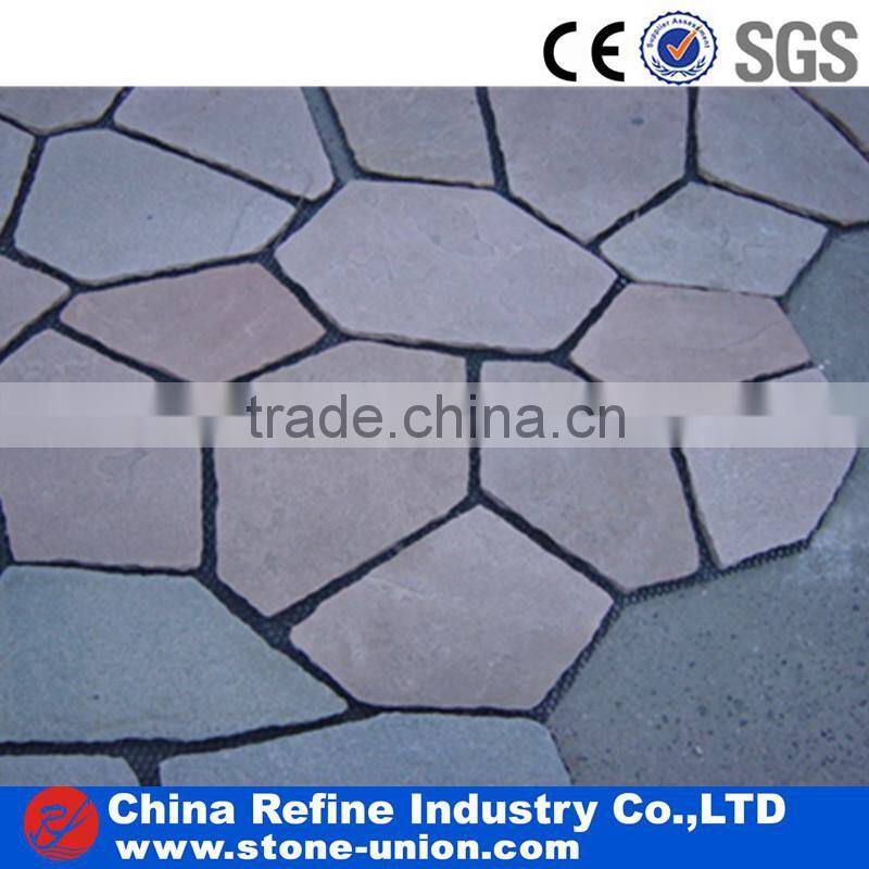 Beige slate decorated tiles