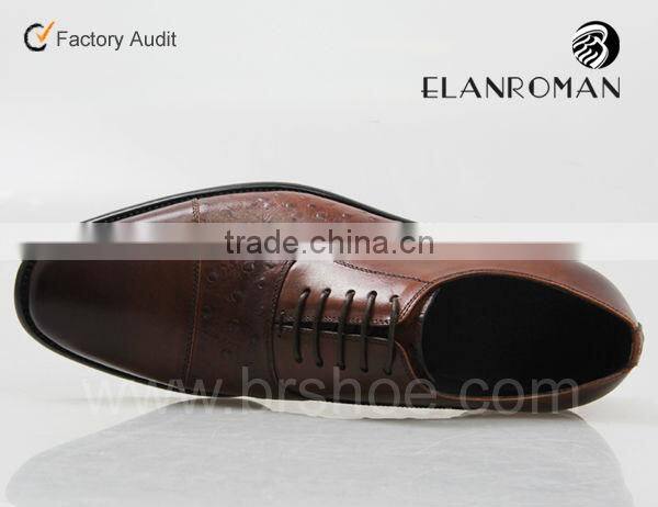 High quality new design men pointed toe genuine leather cowhide