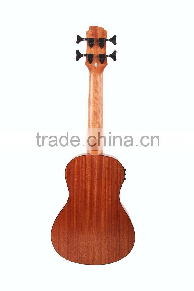 UBS-302 Made in China wholesale electric wooden fretless resonator bass guitar ukulele with bag