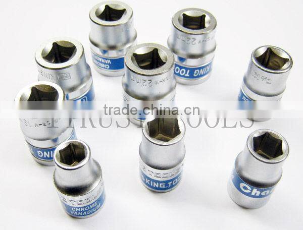 10PCS 1/2" Plastic box socket set 4010AABP GS KING TOOLS made in taiwan