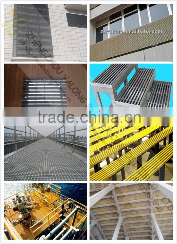 Fibre glass reinforced plastic grating,frp grating for walking platform,plastic stairs step