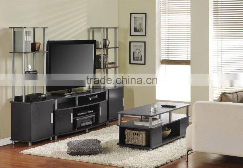 Living room furniture wall mounted wooden lcd tv stand