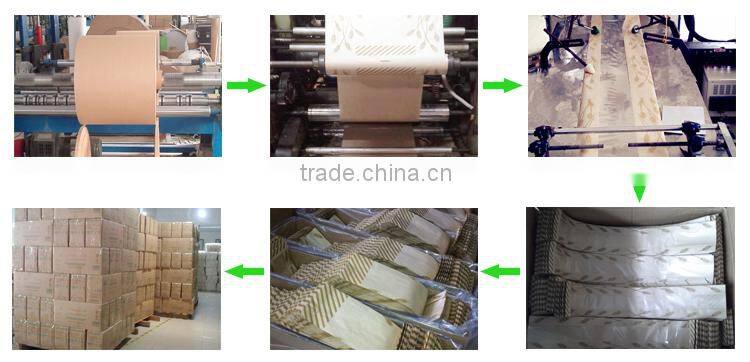 brown colour cheap Custom food grade bread packaging paper bags