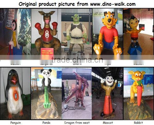 Cartoon Arm-wresting Dinosaur Characters